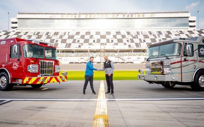 REV FIRE GROUP PARTNERS WITH DAYTONA INTERNATIONAL SPEEDWAY IN PROVIDING CUSTOM PUMPERS AND ALL-ELECTRIC VECTOR™ FIRE TRUCK